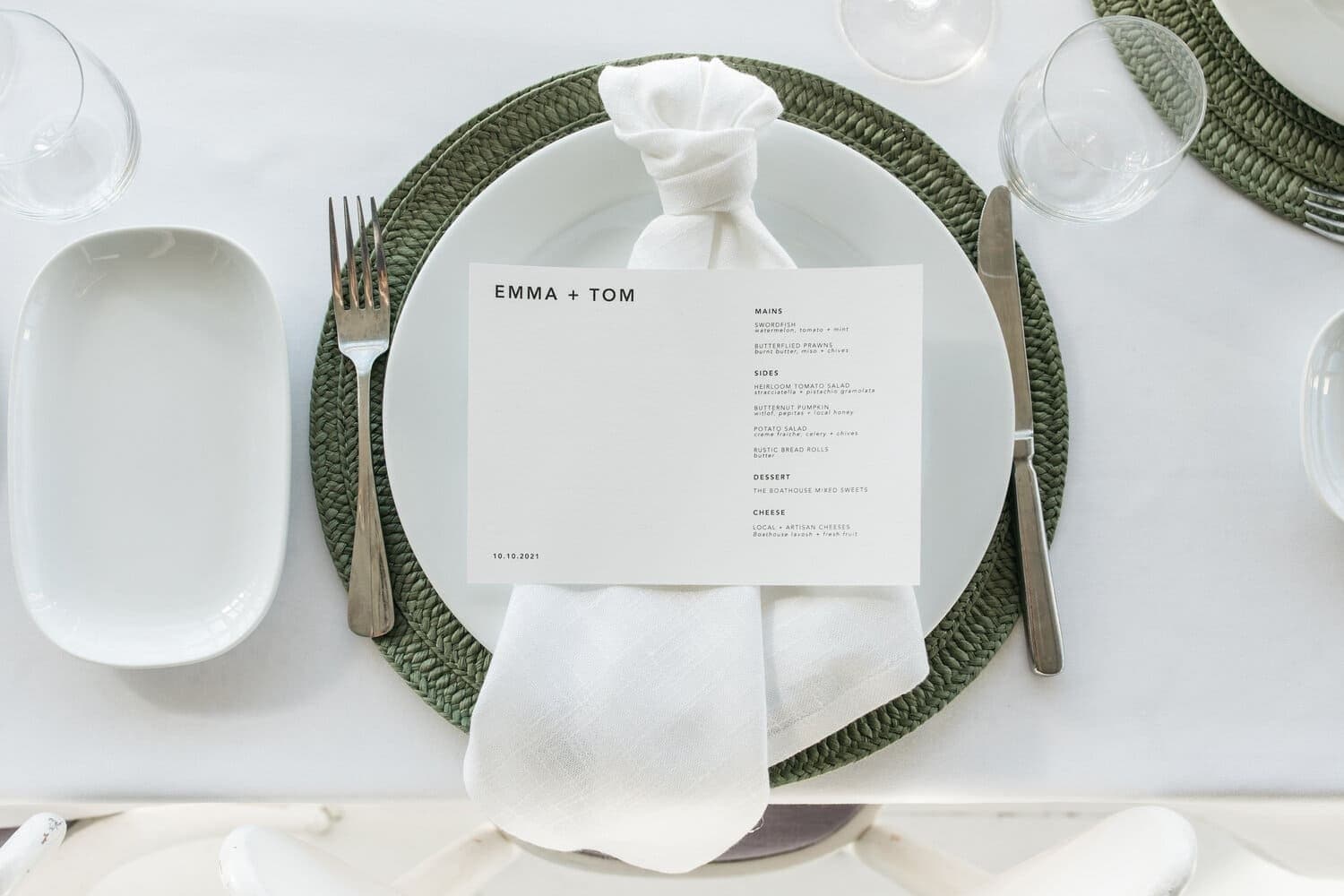 Rustic White Napkin